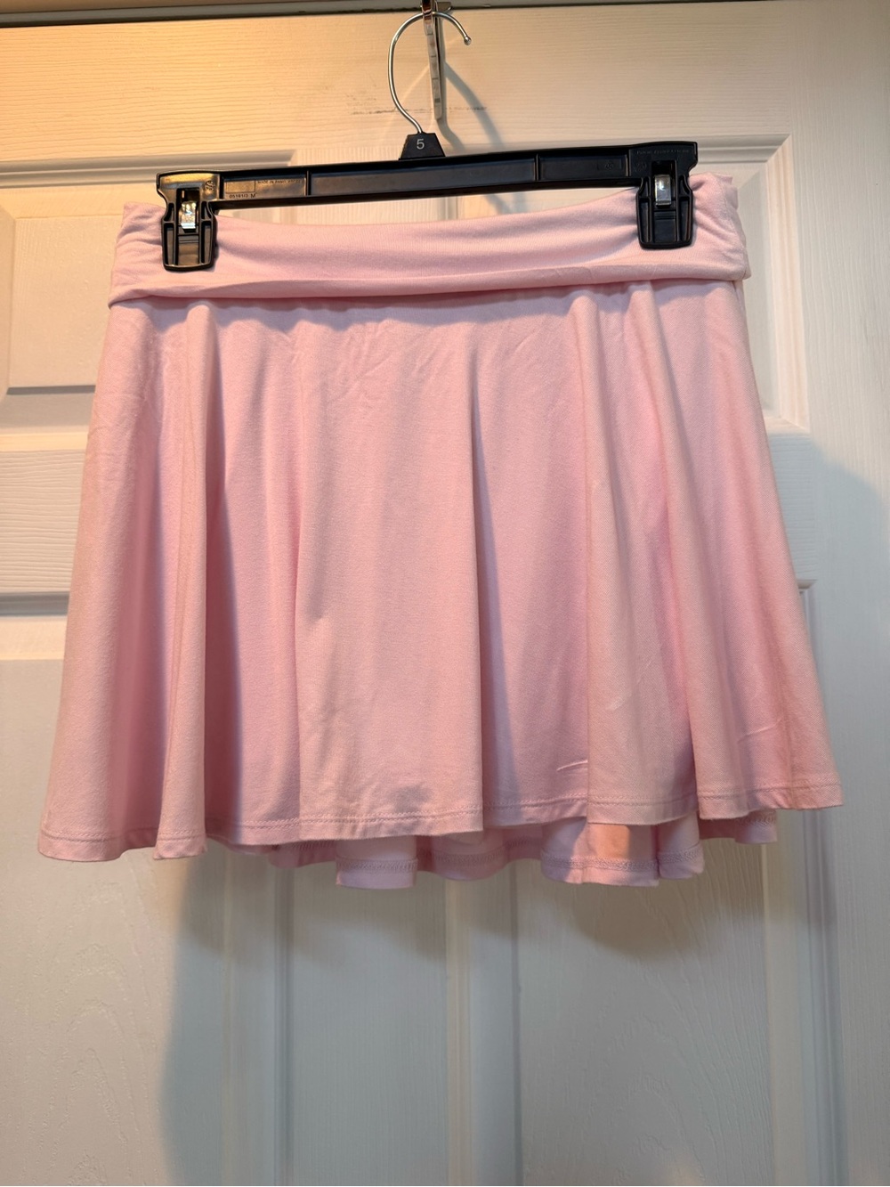 wild fable Light Pink Skater Skirt with Fold-Over Waistband